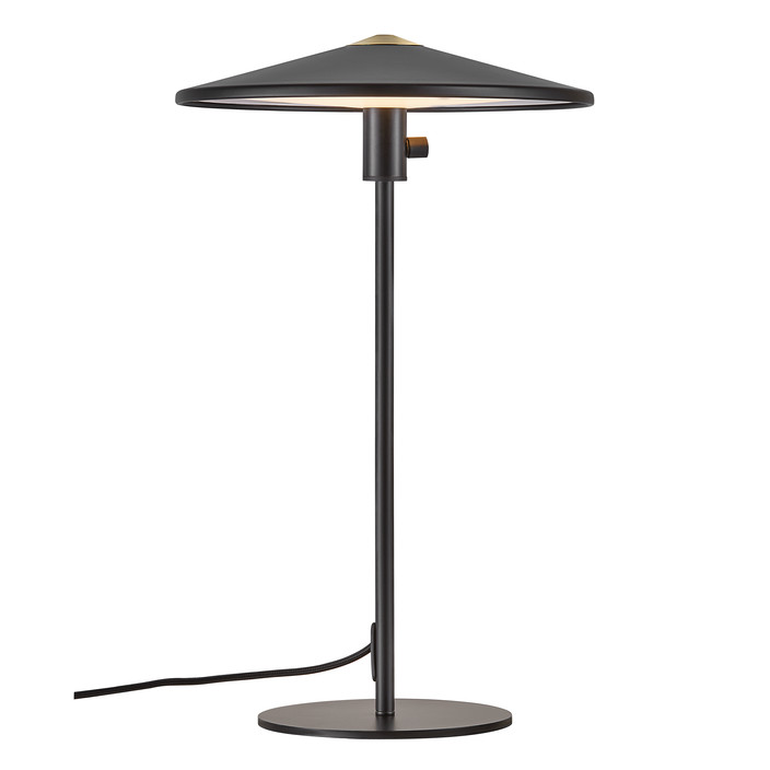Minimalistické, jednoduché a funkční stolní světlo Balance se zabudovaným stmívačem (černá)