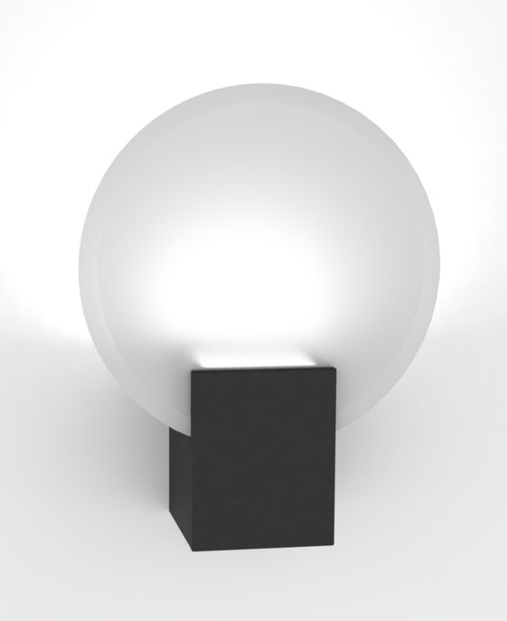 Neotřelé koupelnové světlo z tvrzeného broušeného skla s třístupňovým stmívačem dostupné v bílé nebo černé barvě.