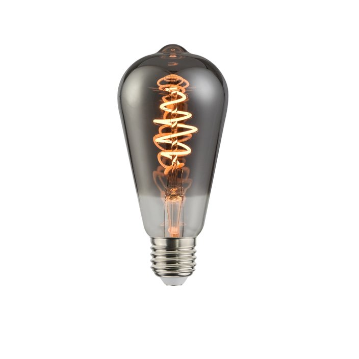 Designová LED žárovka pro svítidla se závitem E27. (kouřová)