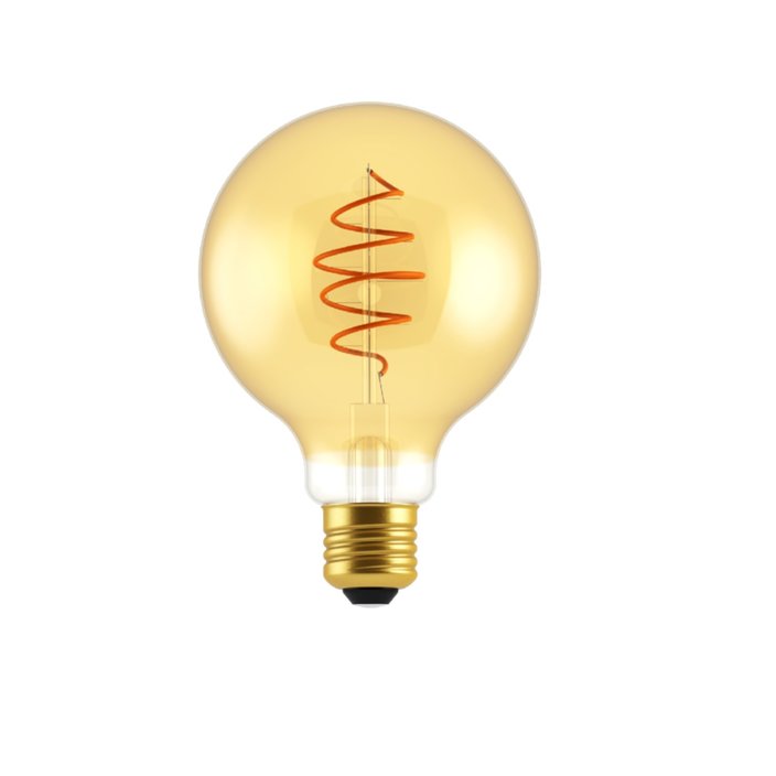 Designová LED žárovka pro svítidla se závitem E27. (zlatá(rozbaleno))