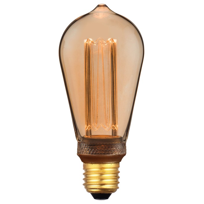 Designová Nordlux LED žárovka Retro Deco Edison 3,5W E27 (zlatá)