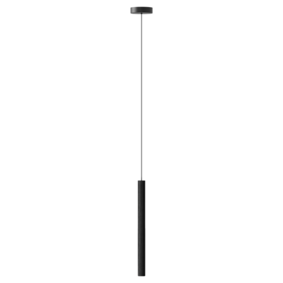 Závěsná lampa UMAGE Chimes. Kombinace světlého nebo tmavého dřeva, černé s černým textilním kabelem