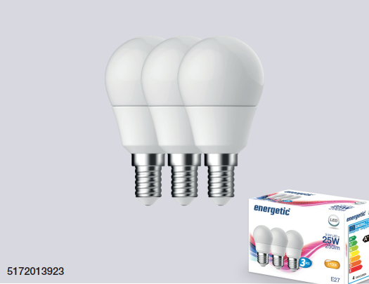 Nordlux LED žárovka G45 SMD E27 4,9W 2700K v balení 3 kusů (bílá)