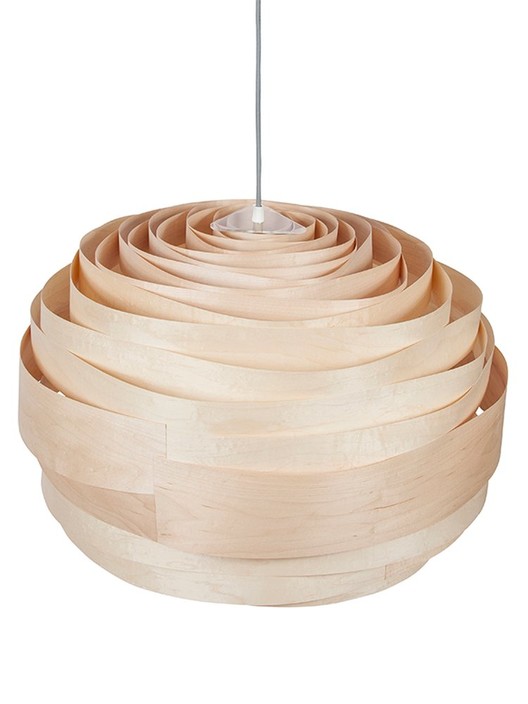Udržitelná elegantní závěsná lampa z dýhy - Studio Vayehi Light Cloud 50 ve třech provedeních - javor, ořech, bambus. (Dýha: javor)