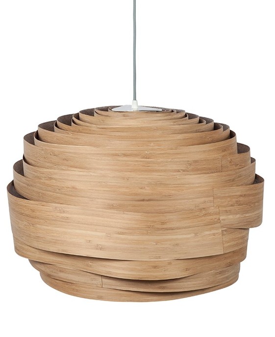 Udržitelná elegantní závěsná lampa z dýhy - Studio Vayehi Light 60 Cloud ve třech provedeních - javor, ořech, bambus.