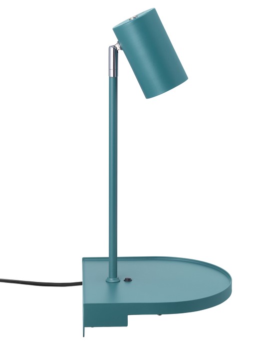 Nástěnná lampička Nordlux Cody s poličkou, na kterou si můžete odkládat drobnosti, nebo i telefon, který si zároveň snadno dobijete díky USB vstupu. Dostupná ve třech barvách - zelené, černé a bílé