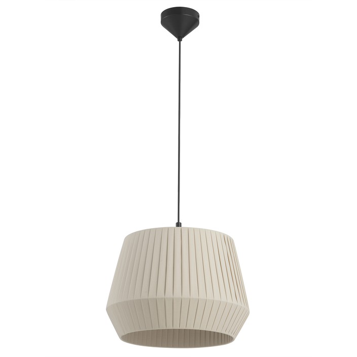 Originální závěsná lampa Nordlux Dicte 40 s efektem tlumeného světla, dostupná v bílé či béžové barvě. (béžová)
