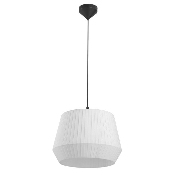 Originální závěsná lampa Nordlux Dicte 40 s efektem tlumeného světla, dostupná v bílé či béžové barvě. (bílá)