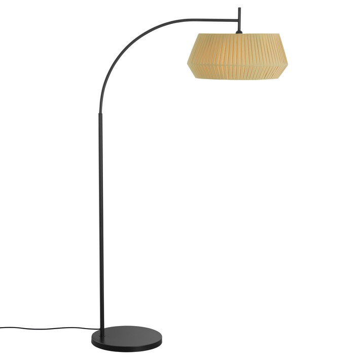 Originální stojací lampa Nordlux Dicte s efektem tlumeného světla, dostupná v bílé či béžové barvě. (béžová)