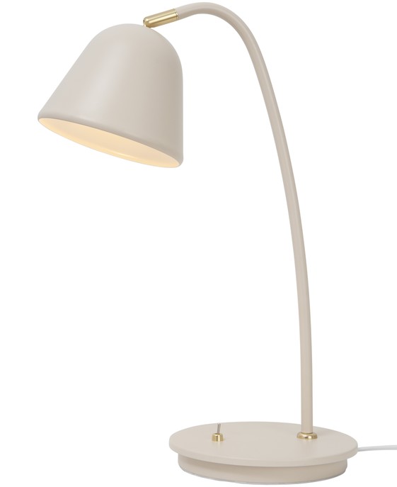 Stolní lampička ve vintage designu s mosaznými detaily, to je Nordlux Fleur. Díky nastavitelné hlavě si ji snadno namíříte Vámi požadovaným směrem. 