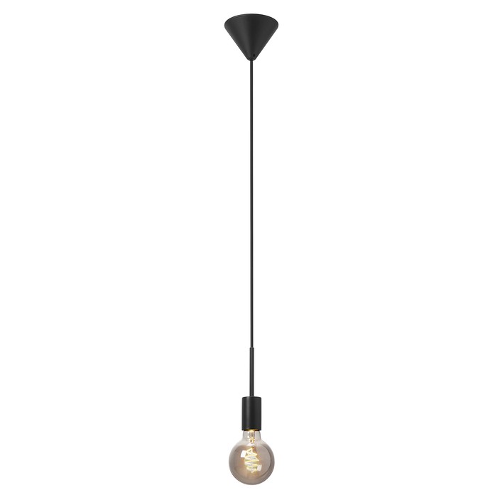 Závěsné dekorativní světlo Paco od Nordluxu v černé nebo mosazné variantě. Ideální v kombinaci s dekorativní žárovkou.   (černá)