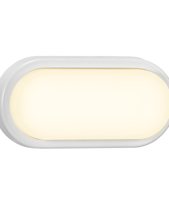Venkovní nástěnné a stropní, jednoduché a funkční LED světlo Nordlux Cuba Bright Oval použitelné i v interiéru, dostupné ve dvou barvách, v černé a bílé.