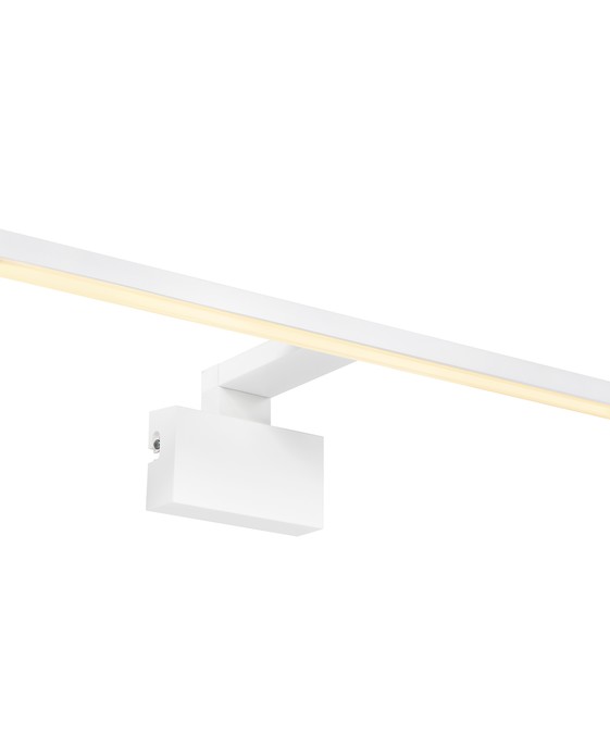 Koupelnové elegantní tenké světlo Marlee od Nordluxu umožňuje tři způsoby instalace – na zeď, na zrcadlo či na skříňku. Díky vysokému krytí ho využijete ve vlhkých prostorách.
