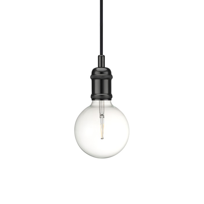 Minimalistické světlo Nordlux Avra v provedeních černá, mosaz, měď určené pro stylové žárovky Avra (černá)