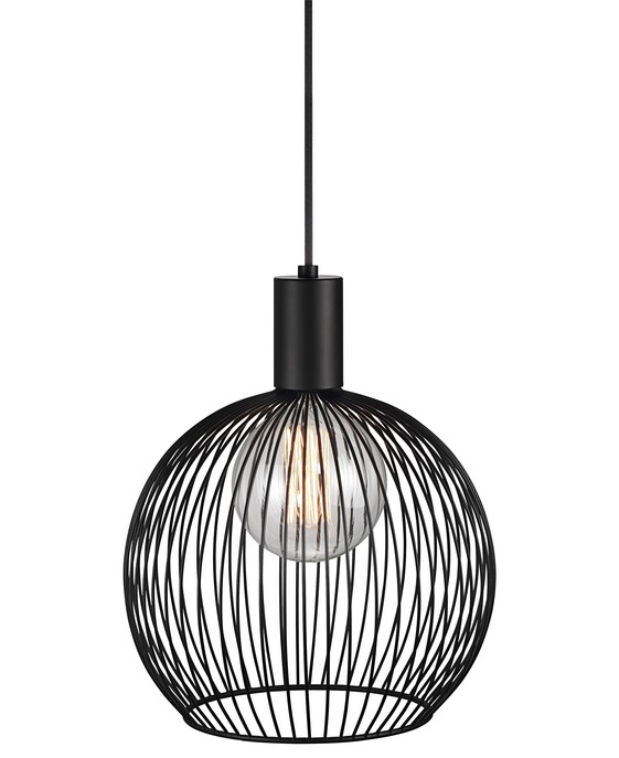 Jednoduché, estetické světlo Nordlux Aver z černých zakřivených kovových drátů