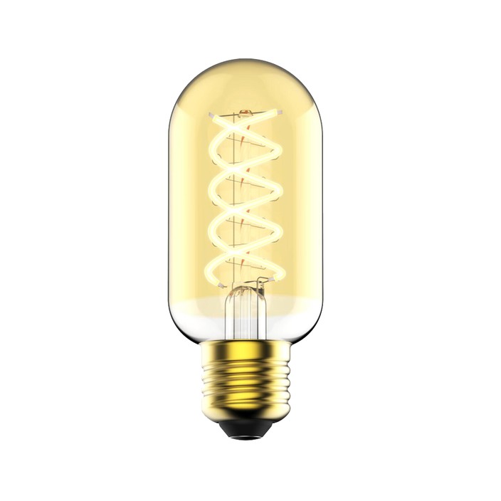 Designová Nordlux LED žárovka Spiral Tubular 4,9W E27 (zlatá)