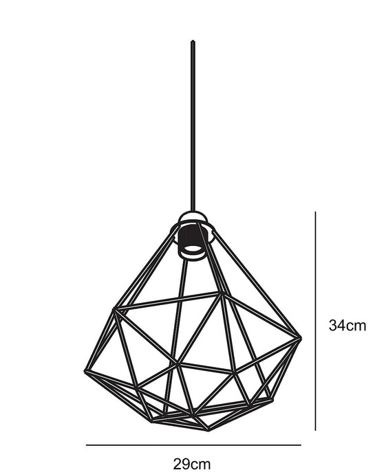 Černě lakovaný kovový lustr Nordlux Tees v grafickém designu