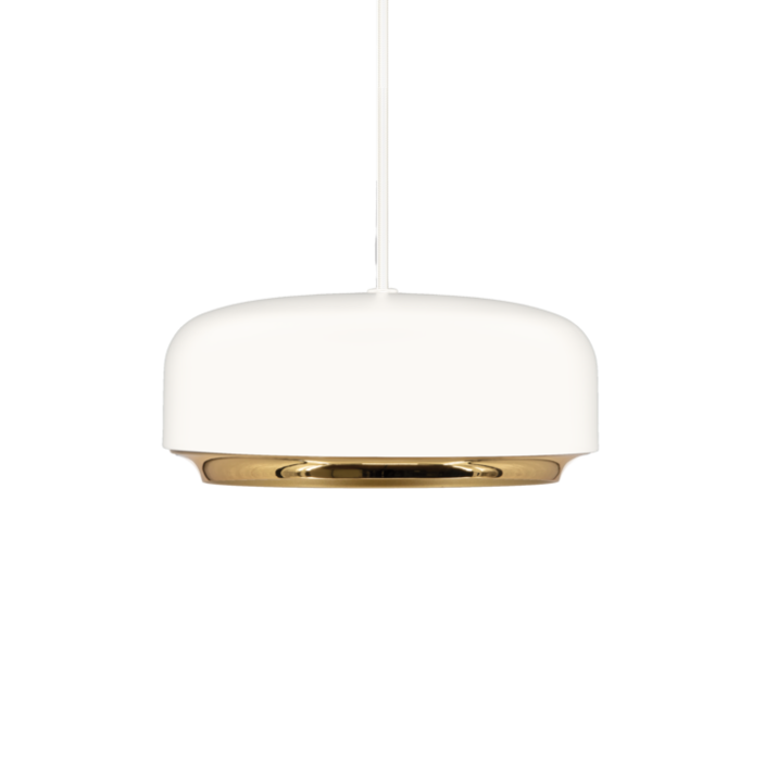 UMAGE Hazel je světlo s oblým designovým tvarem, dostupný ve dvou barevných provedeních. S externím stmívačem je stmívatelný.  (bílá)