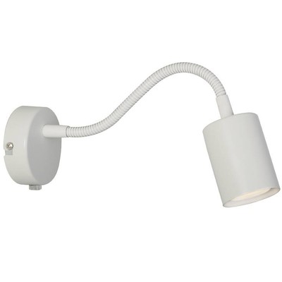 Minimalistická nástěnná lampička Nordlux Explore s bodovým světlem na flexi ramenu dodávaná s LED žárovkou