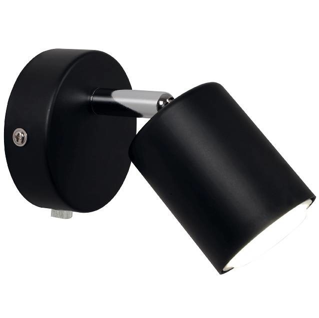 Minimalistická nástěnná lampička Nordlux Explore s flexibilní hlavou, v 7 barevných variantách. (černá)