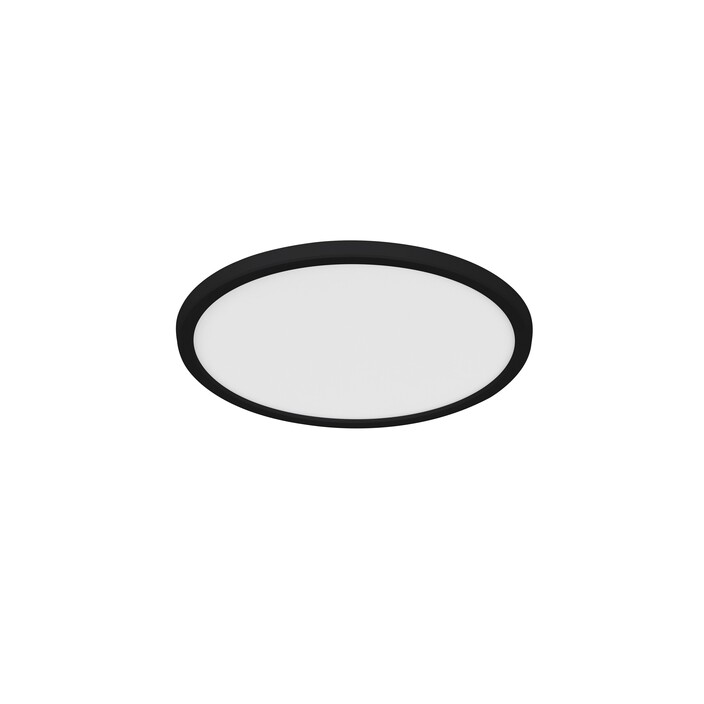 Jednoduché kruhové svítidlo Oja 42 v ultratenkém provedení s třístupňovým stmívačem ve černém provedení. Vyberte si ze dvou velikostí. (Průměr: Ø29,4cm)