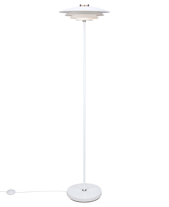 Exkluzivní stojací lampa z lakovaného kovu s typickými skandinávskými prvky a zajímavými průsvity Nordlux Bretagne