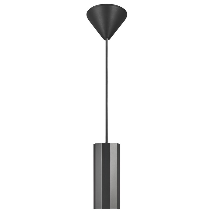 Závěsně světlo Alanis ve tvaru desetihranu v designovém provedení ve dvou barevných variantách. (černá)