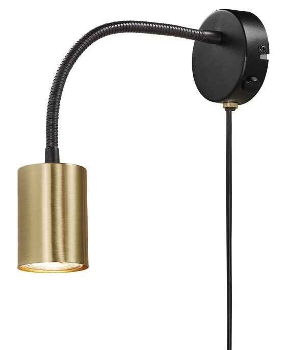 Minimalistická nástěnná lampička Nordlux Explore s bodovým světlem na flexi ramenu dodávaná s LED žárovkou