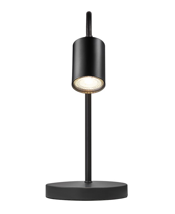 Minimalistická stolní lampička Nordlux Explore s bodovým světlem na flexi ramenu.