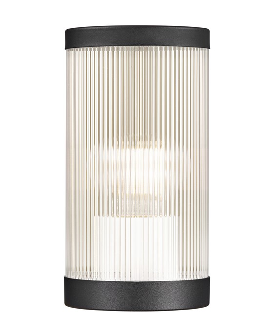 Venkovní nástěnné světlo Coupar s vroubkovaným povrchem ve třech barevných variantách.