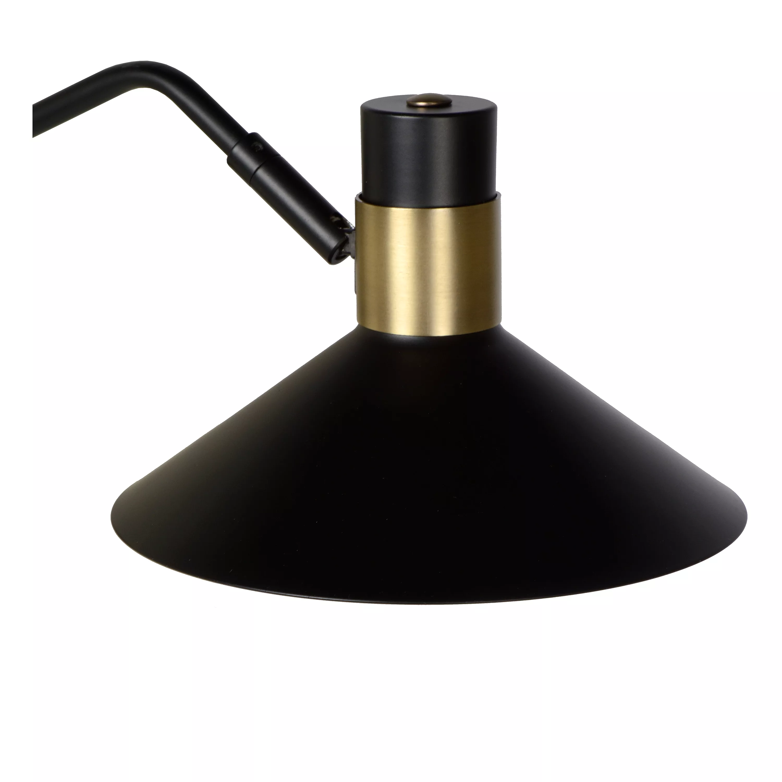Nástěnné svítidlo Pepijn v černé barvě s mosazí, vhodné do obývacího pokoje nebo ložnice.