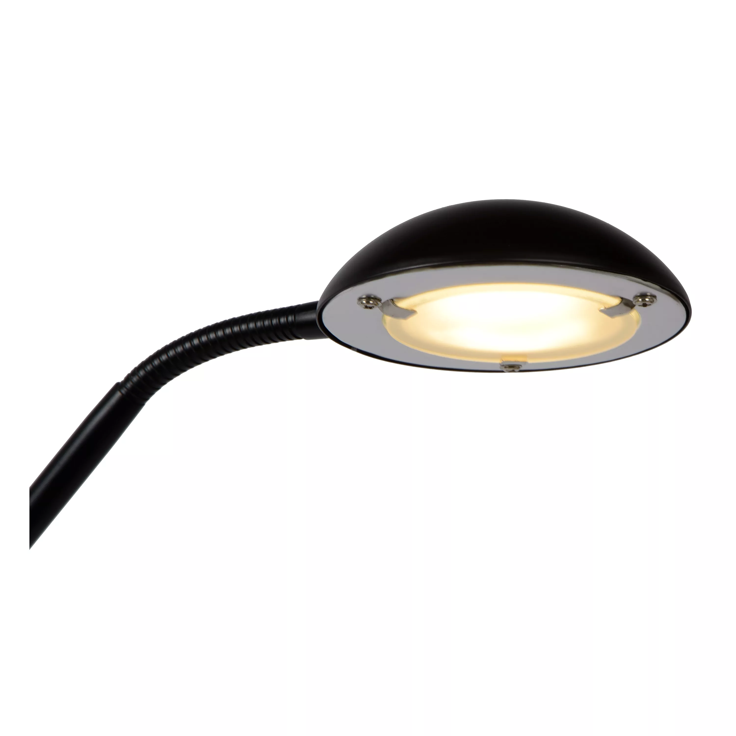 Stojací lampa Zenith od Lucide kombinuje dvě stínítka s integrovaným LED zdrojem a nastavitelným ramenem. Ideální do obývacího pokoje nebo ložnice.
