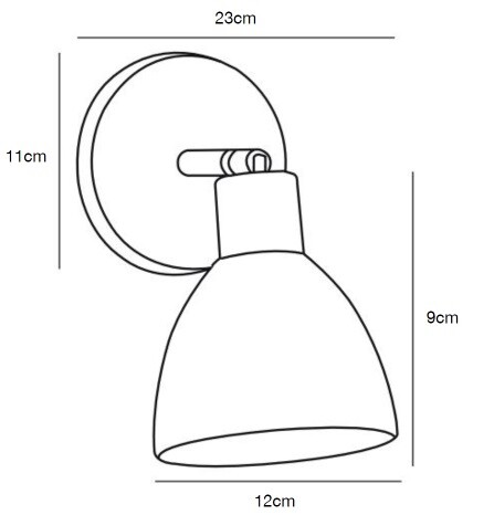 Nástěnná lampička v celočerné variantě nebo chromové s nastavitelným stínítkem z opálového skla  