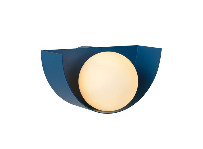 Dekorativní nástěnná lampa Benni v modré barvě dodá světlo vaší ložnici, obývacímu pokoji nebo chodbě. (modrá)