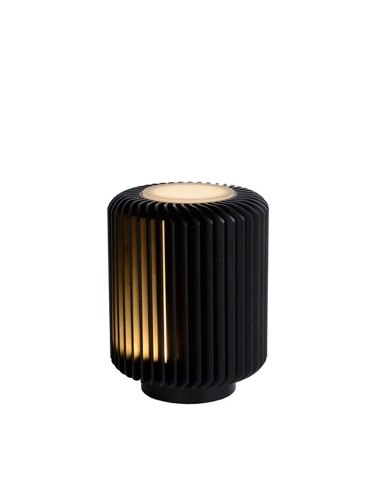 Stolní svítidlo Turbin je složené ze skládaných hliníkových lamel v černém provedení, ozdobí každý interiér. (černá)