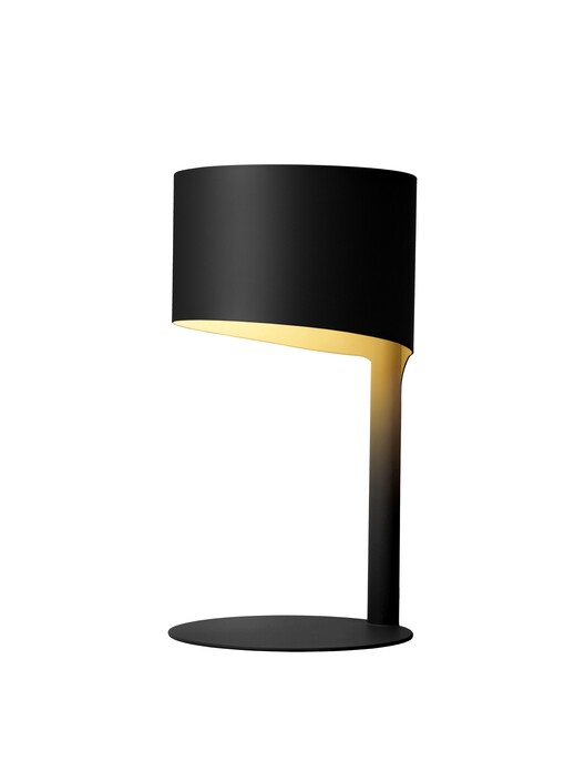 Stolní lampička Knulle spojuje jednoduchost a funkčnost, dostupná je v bílé a černé variantě, ideální do čtecího koutku. (černá)