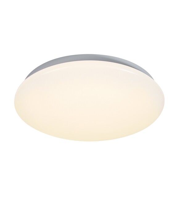 Klasické stropní svítidlo Montone od Nordluxu na pohybový senzor s integrovanou LED žárovkou v bílém provedení. Díky vysokému krytí vhodné do koupelny.