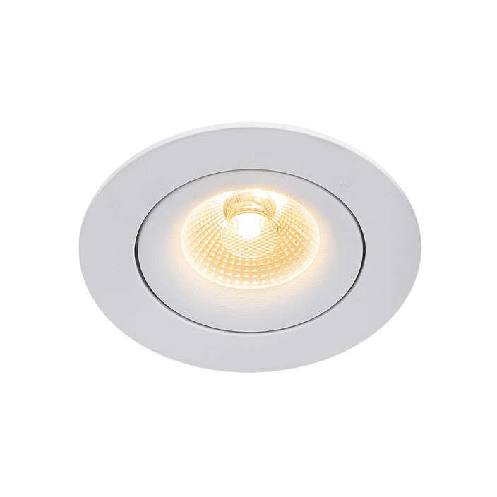 Vestavěná bodovka Aliki je ideální do koupelny a poskytuje přirozené světlo, bodovky lze otáčet libovolným směrem a jsou dostupné v bílé a černé variantě. (bílá)