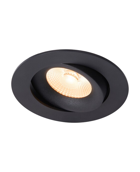 Vestavěná bodovka Aliki je ideální do koupelny a poskytuje přirozené světlo, bodovky lze otáčet libovolným směrem a jsou dostupné v bílé a černé variantě.