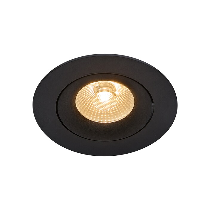 Vestavěná bodovka Aliki je ideální do koupelny a poskytuje přirozené světlo, bodovky lze otáčet libovolným směrem a jsou dostupné v bílé a černé variantě. (černá)