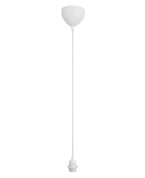 Jednoduchý závěs Nordlux z bílého plastu. Délka závěsu 200 cm.