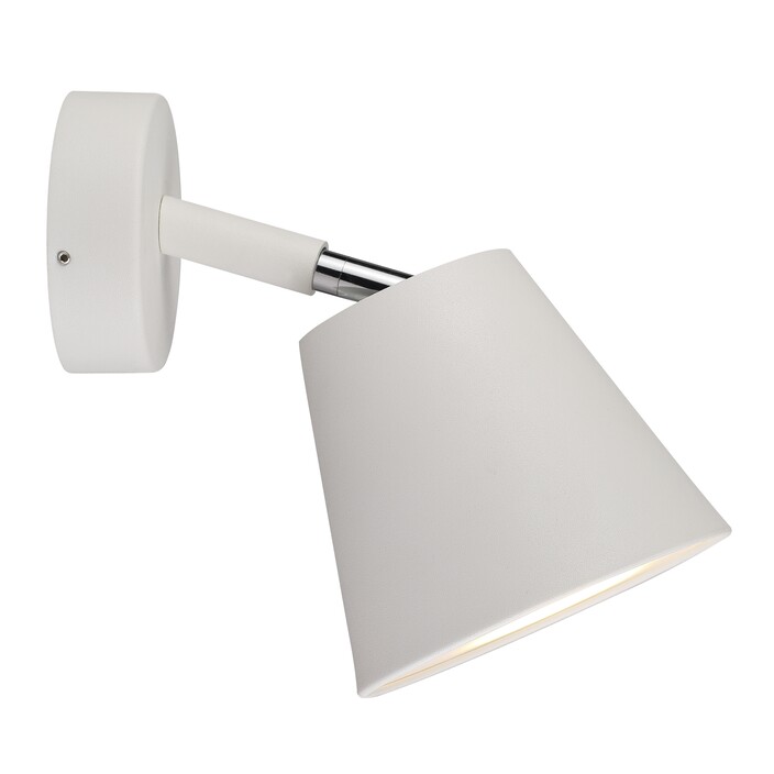Nástěnné svítidlo Nordlux IP S6 s nastavitelným ramenem vhodné do koupelny, například k osvětlení zrcadla, v bílém provedení. (bílá)