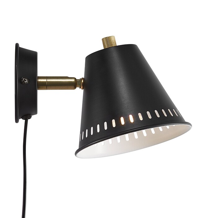 Elegantní lehce industriální svítidlo s mosazným detailem a zajímavým světelným efektem - Nordlux Pine (černá)