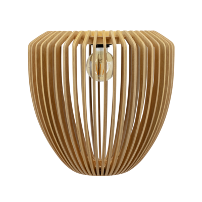 Stínítko ze dřeva dubu tvořené precizním poskládáním tenkých lamel ve 3 barevných variantách.