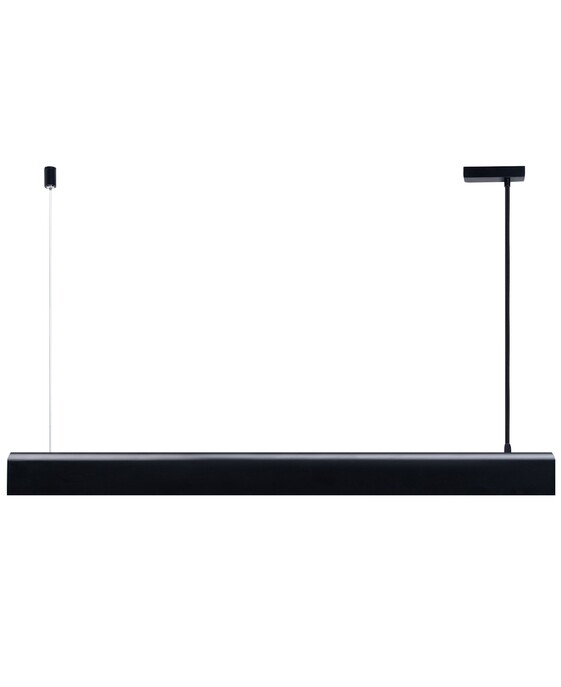 Horizontální závěsné svítidlo Beau 100 v tenkém designu se bude hodit nad jídelní stůl či kuchyňský ostrůvek. Součástí balení je nestmívatelná žárovka.