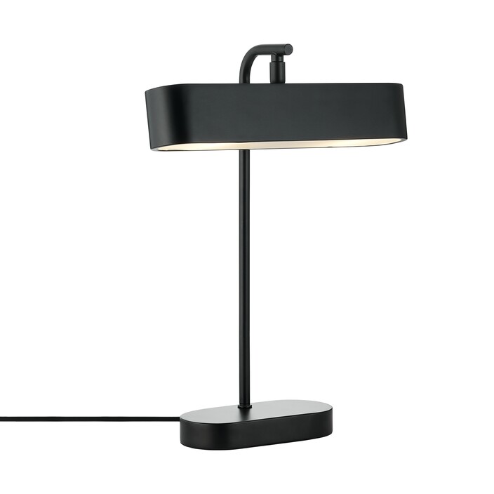 Stolní lampička Merlin v minimalistickém designu s funkční nastavitelnou hlavou, dostupná v černé barvě. (černá)
