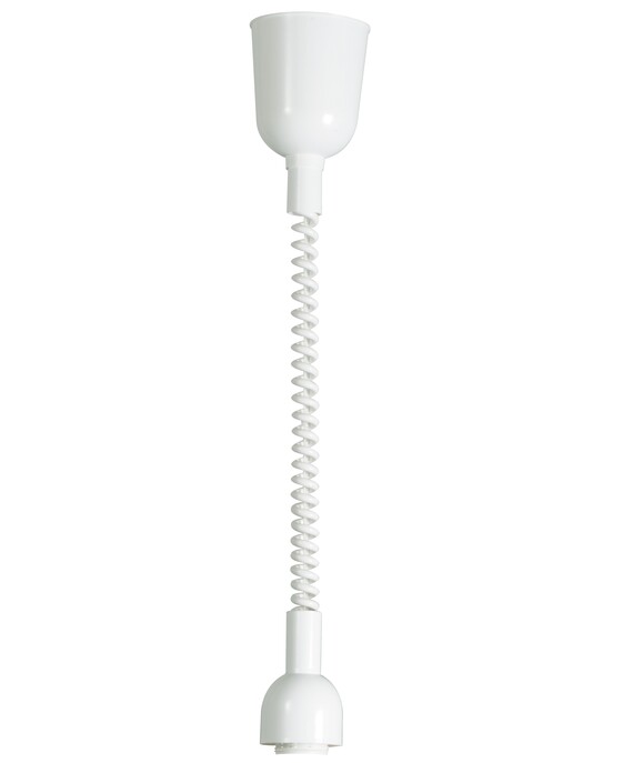 Jednoduchý spirálový závěs Nordlux z bílého plastu. Délka závěsu 50-150 cm.