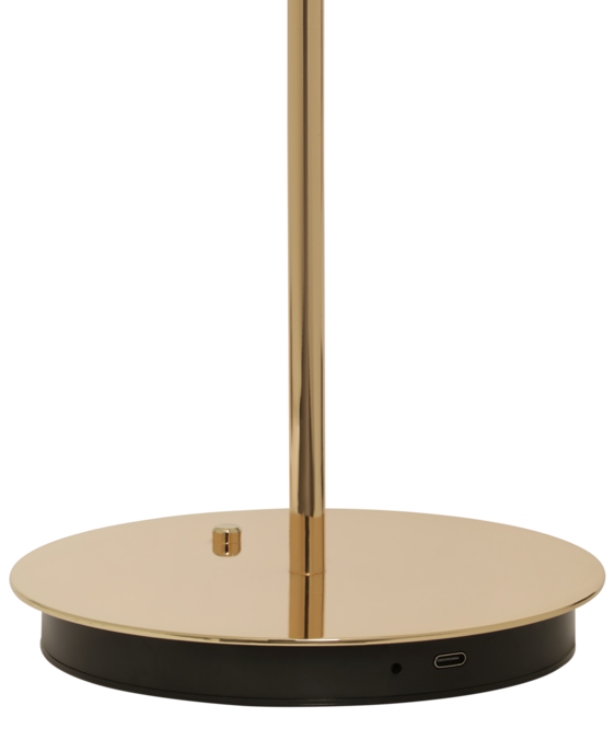 Elegantní designová stolní lampa Umage Asteria Move se zabudovaným LED panelem a difuzorem obsahující skrytý USB port pro možnost nabíjení mobilních telefonů, s čtyřstupňovým stmívačem.