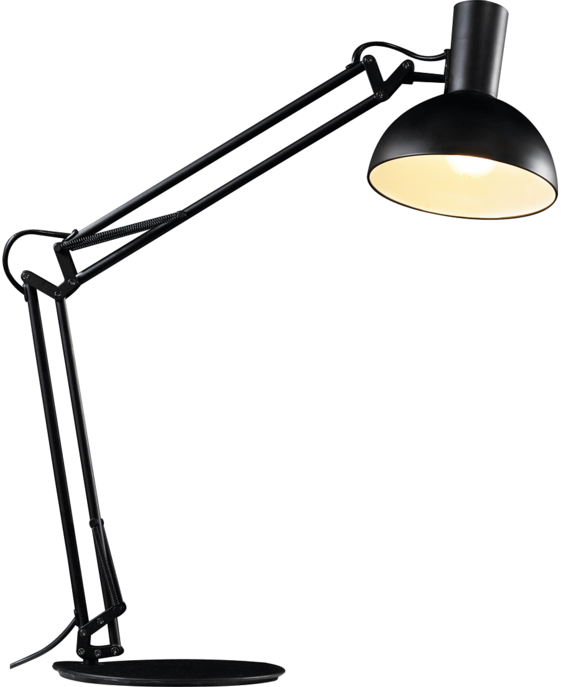 Designová multifunkční lampa Arki od Nordlux s nastavitelným ramenem a více možnostmi uchycení v černém provedení.