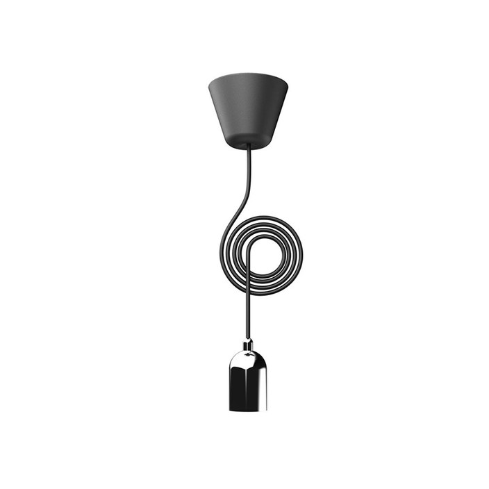 Závěsný kabel pro svítidla Nordlux Funk, kombinovatelný s designovými žárovkami. (černá, chrom)
